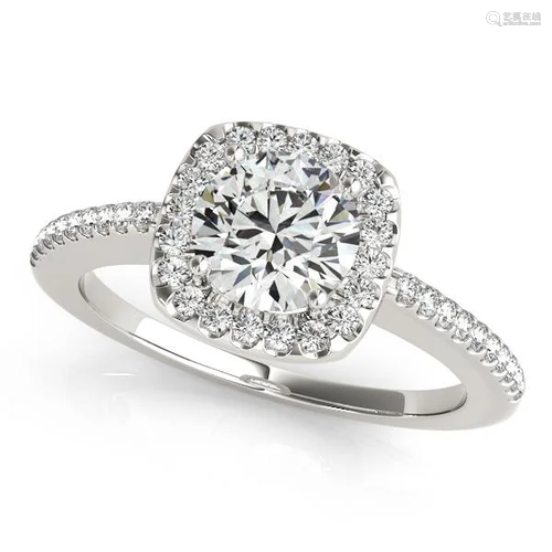 Certified 1.05 Ctw SI2/I1 Diamond 14K White Gold Engage