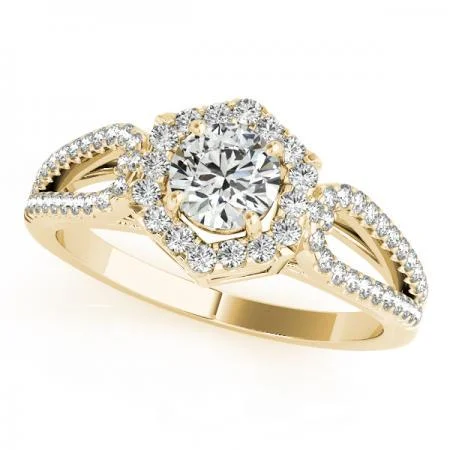 Certified 0.85 Ctw SI2/I1 Diamond 14K Yellow Gold Engag