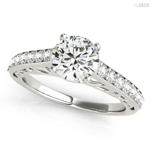 Vintage Style Style Cathedral Diamond Engagement Ring 1