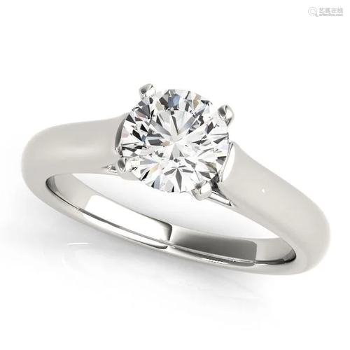 Certified 0.50 Ctw SI2/I1 Diamond 14K White Gold Solita