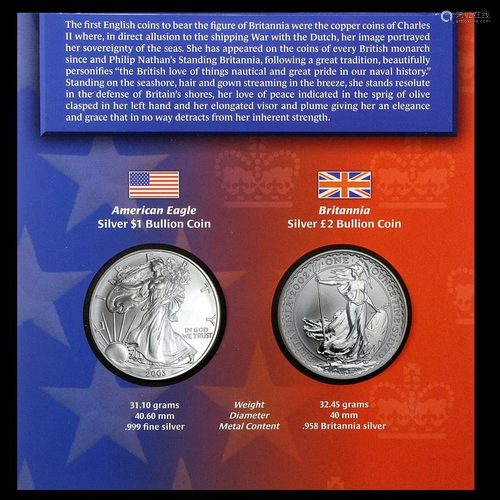 Legacies of freedom Silver eagle 2003 & Silver Britanni