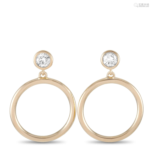 LB Exclusive 14K Yellow Gold 0.31 ct Diamond Earrings
