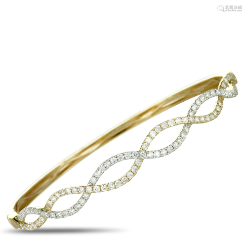 LB Exclusive 14K Yellow Gold Diamond Bengal Bracelet