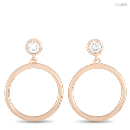 LB Exclusive 14K Rose Gold 0.31 ct Diamond Earrings