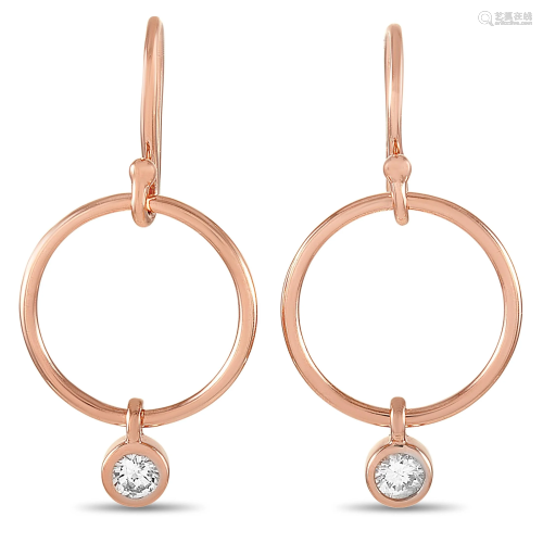 LB Exclusive 14K Rose Gold 0.32 ct Diamond Earrings