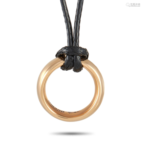 Pomellato Milano 18K Rose Gold Circle Pendant Necklace