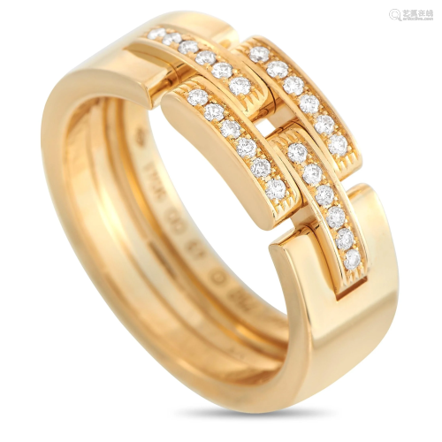 Cartier Maillon Panthere 18K Yellow Gold Diamond Ring