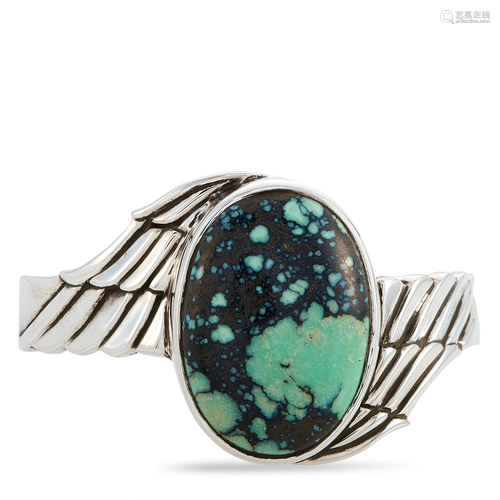 King Baby Sterling Silver and Spotted Turquoise Wing