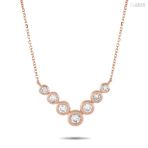 LB Exclusive 14K Rose Gold 0.50 ct Diamond Pendant