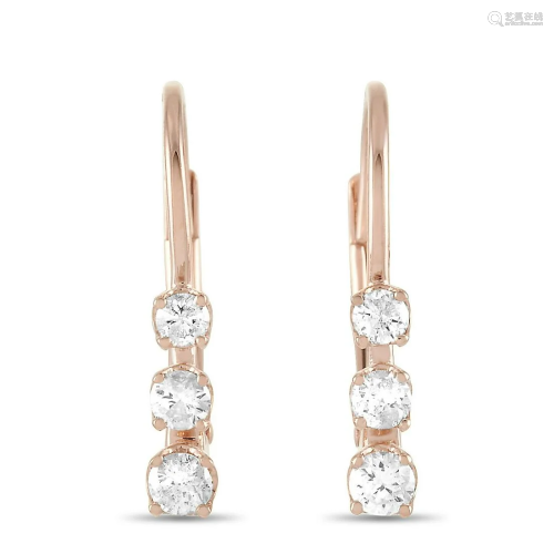 LB Exclusive 14K Rose Gold 0.25 ct Diamond Earrings