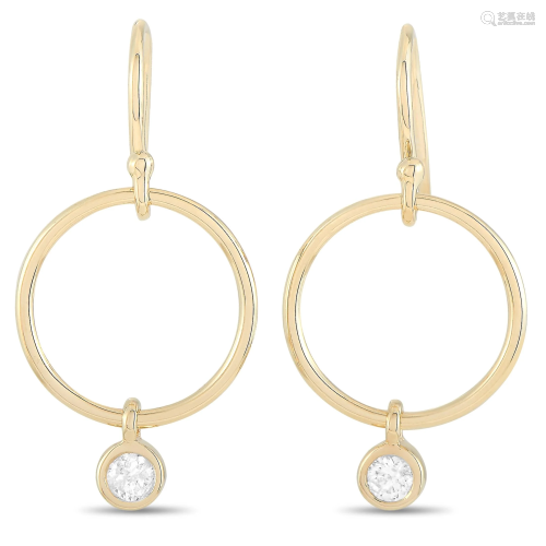 LB Exclusive 14K Yellow Gold 0.32 ct Diamond Earrings