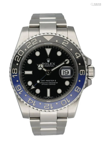 Rolex GMT Master II 116710 Batman Men's Watch Box &