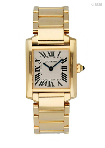 Cartier Tank Francaise 2385 18k Yellow Gold Ladies