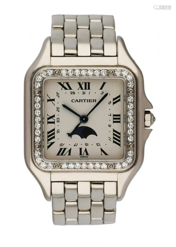 Cartier Panthere 18K White Gold Moon Phase Diamond