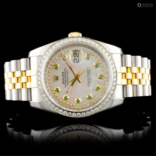 Rolex DateJust 116233 YG/SS Diamond 36MM Watch