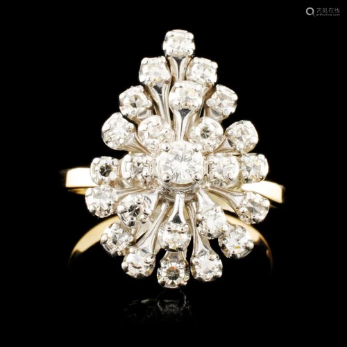 14K Gold 0.49ctw Diamond Ring