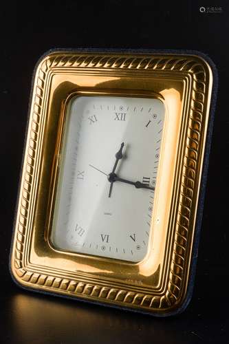 Table clock in 925 silver