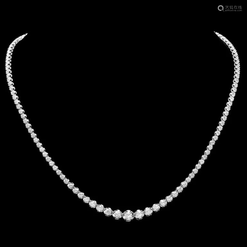 ^18k White Gold 7.00ct Diamond Necklace