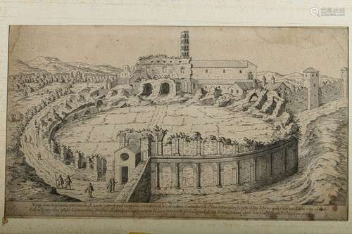 Aegidius Sadeler (workshop of), View of a Roman amphitheater