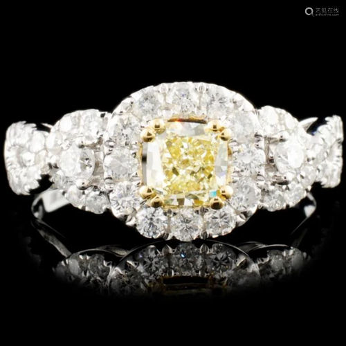 18K Gold 1.35ctw Fancy Color Diamond Ring