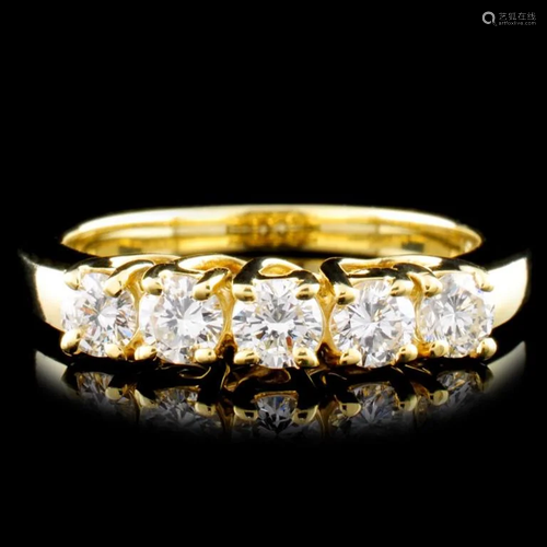 18K Gold 0.65ctw Diamond Ring