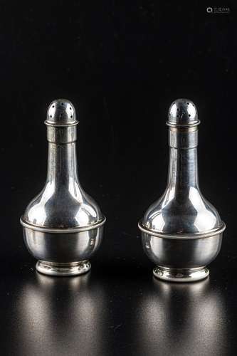 Pair of 800 silver salt cellars