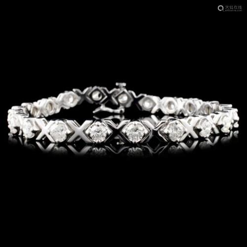 14K Gold 5.00ctw Fancy Diamond Bracelet