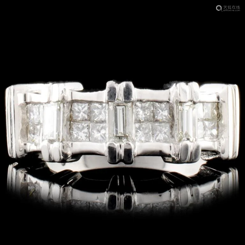 Platinum 0.85ctw Diamond Ring