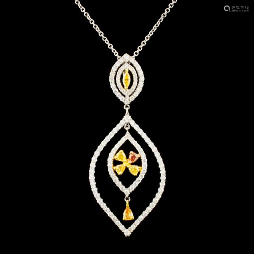 18K Gold 1.27ctw Diamond Pendant