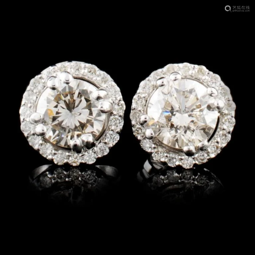 14K Gold 1.15ctw Diamond Earrings