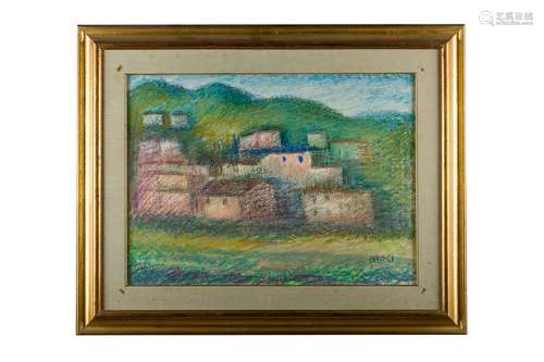 Gino Brogi, Glimpse of landscape with houses