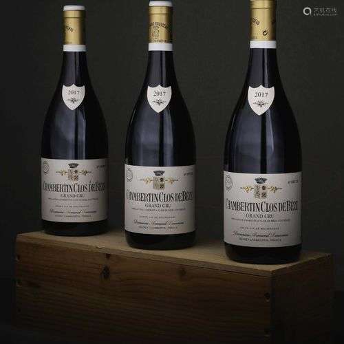 3 bouteilles Chambertin Clos de BèzeGrand Cru2017Domaine Arm...