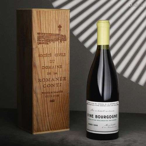 1 bouteille Fine Bourgogne1986Domaine de la Romanée-Conti(Ca...