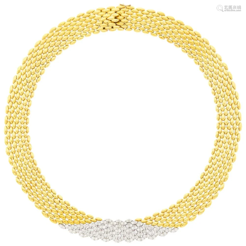 Two-Color Gold and Diamond Necklace