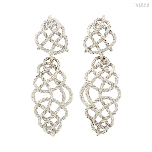 Buccellati Pair of White Gold 'Crepe de Chine'