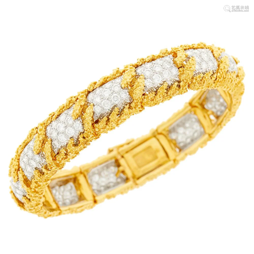 Two-Color Gold and Diamond Bracelet