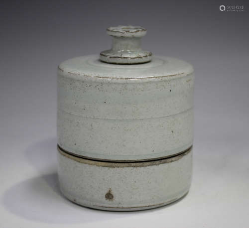 A Chinese Qingbai style porcelain jar, cover and stopper of ...