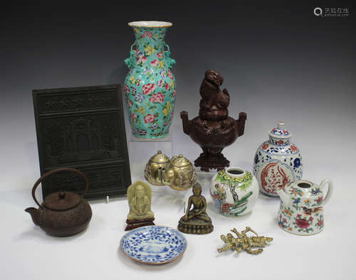 A collection of Chinese ceramics and works of art, 18th cent...