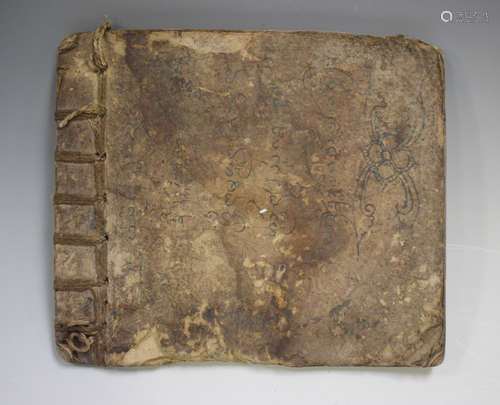 A South-east Asian bound book of pali script, length 20cm (f...