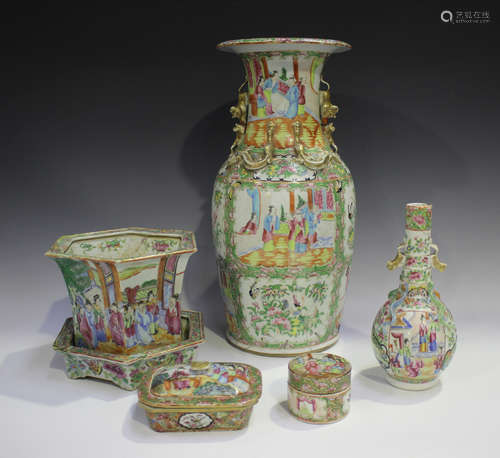 A group of Chinese Canton famille rose porcelain, mid-19th c...