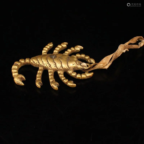 Vintage Brass Scorpion Pendant