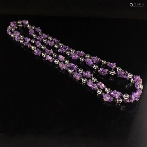 Chinese Amethyst Beads Necklace