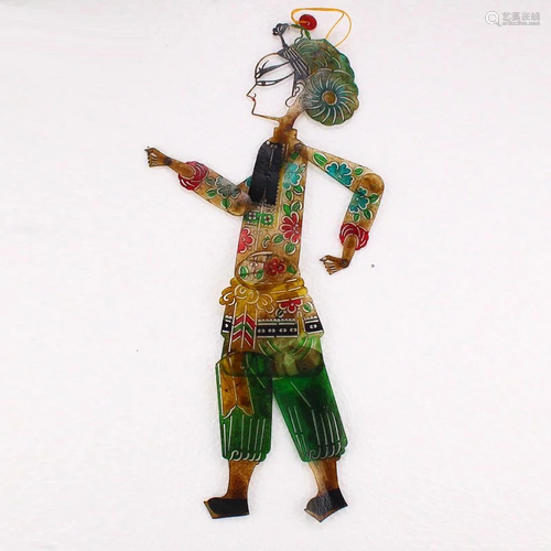 Chinese Handmade Cowhide Shadow Play Puppet - Figure