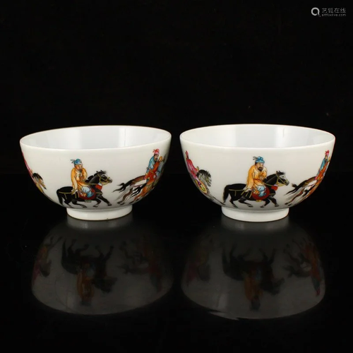 A Pair Superb Chinese Famille Rose Porcelain Bowl