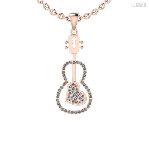 Certified 0.50 Ctw SI2/I1 Diamond 14K Rose Gold Necklac