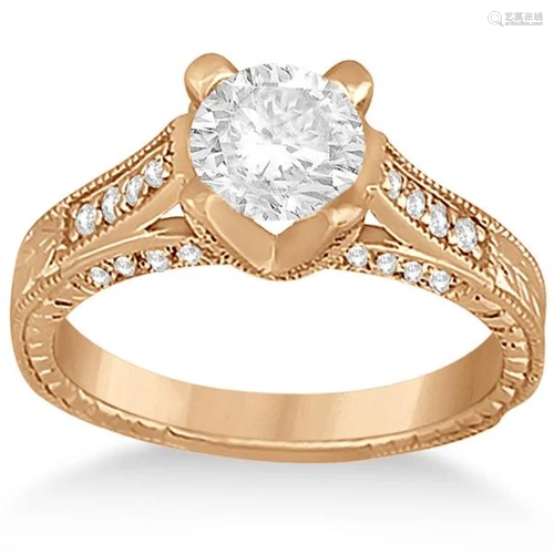 Antique style Style Diamond Engagement Ring Setting 14k