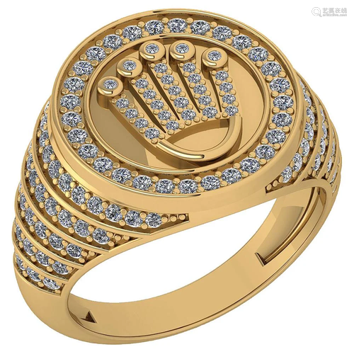 Certified 0.57 Ctw Diamond Ladies Fashion Ring 14k Yell