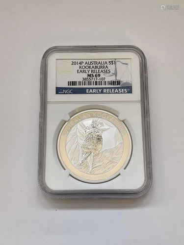 2014P Australian $1 Kookaburra Early Releases MS 69 NGC