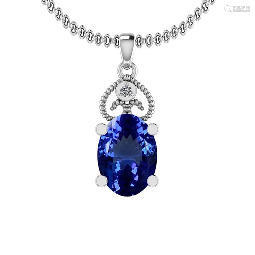 Certified 4.68 Ctw VS/SI1 Tanzanite and Diamond 14K …