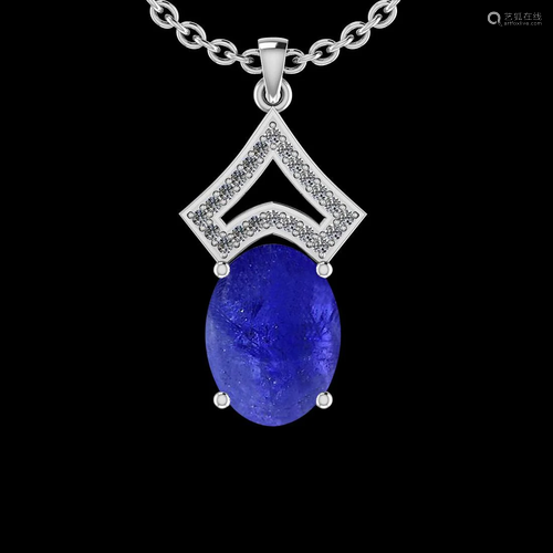 Certified 6.66 Ctw Tanzanite And Diamond SI2/I114K …